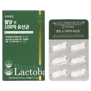 자연해답 혈당 앤 100억 유산균, 1박스, 30정