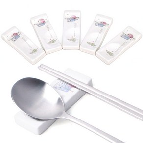 토탈하우스 골든벨 아이스크림트리 도자기 수저받침 5P (8280), 5P 1세트