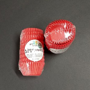 노르딕 28mm 색지 머핀컵 200장 유산지컵, 레드, 1개