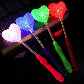 티앤씨몰 [LED 야광용품] LED 하트 응원봉, 1개