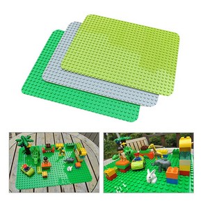 [더뻔뻔] 큰블럭용 블록판모음, 초록색(듀플로놀이판51cm*38cm), 1개