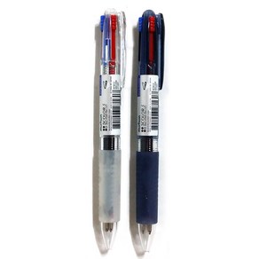 팬시모아 문화 3색 볼펜S 0.7mm 바디색상 그레이+화이트, 흑+청+적, 2개