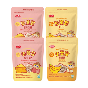 베베스트 처음먹는 칼슘 눈꽃팝 2종 4개 (딸기 치즈 2개 + 바나나 2개), 1개