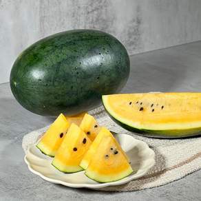 산지직송 고당도 노란수박 블랙망고수박, 1개, 1.5~2kg