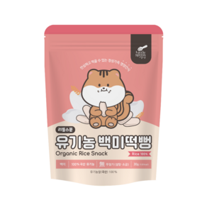 리틀스푼 쌀과자 유기농떡뻥 스틱 소프트팡 12종, 백미떡뻥 백미, 40g, 1개