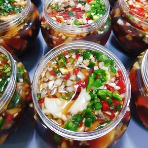 팔팔씨푸드 손질된 간편 간장 전복장 매콤 순살 전복장조림 500g, 일반, 1개