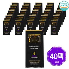 커피농가 더치커피 파우치 에티오피아 예가체프, 40ml, 1개입, 40개