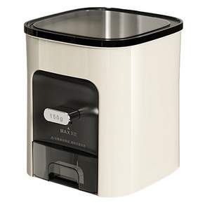 가와시마야 수납 디자인 계량 압축 쌀통 6KG CW-103-001, 1개, 화이트