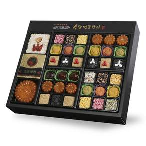 수담한과 고급지함 2호 수 2단구성 한과 선물 세트, 1세트, 1.2kg