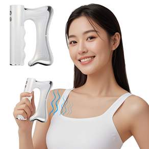 Garrl 근막저주파기 저주파 안마기 근육마사지기 미세전류 괄사 진동 온열 화이트 블랙