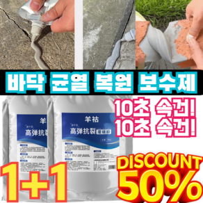 [10초 속건] 지붕 바닥 균열 복원 보수제 균열 보수 보강 탄성도막 방수재 벽면 크랙 보수 방수 코팅 뛰어난 유동성/깊은 침투, [5+5][500g/봉지], 1개