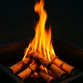 캠핑용장작10kg 대나무장작 바베큐장작 대나무숯 그릴용장작 캠프파이어 불멍 대나무조각 참숯대나무 참대나무숯, 1박스, 10kg