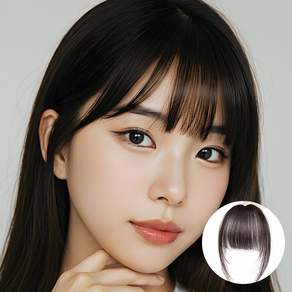 모리나 시스루뱅 리얼핏 여성 앞머리가발, 1개, 내추럴브라운