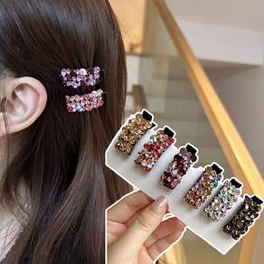 ZMBIRD 6종세트 블링 큐빅 앞머리 반묶음 집게핀 소형 N322