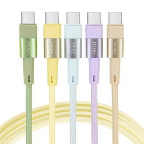라이프썸 C to C 타입 60W 고속충전 케이블 1.5M 5종, 1개, 미스트블루, 150cm