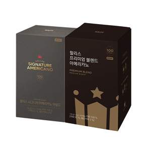 [할리스] 시그니처 아메리카노 미니 마일드 100T+프리미엄 블렌드 아메리카노 100T, 900mg, 1개