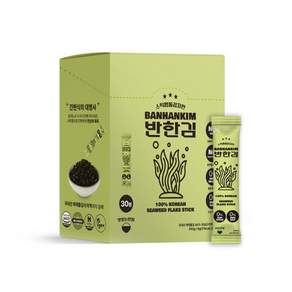 반한김 스틱형 국내산 비건 김자반(제로슈가 제로솔트) 30포입, 30개, 8g