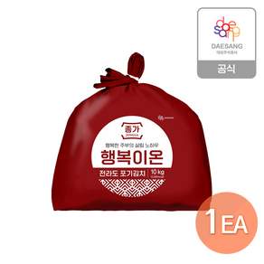 종가 행복이온 전라도포기김치 10kg, 1개
