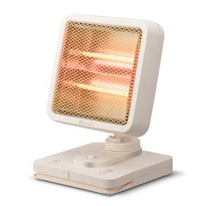 접히는 폴딩형 풋터치 회전 발난로 전기히터 무소음 사무실 캠핑 간편한 미니멀 난방기, 베이지