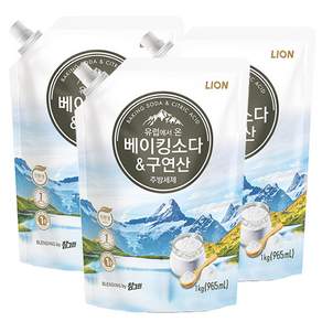 라이온코리아 유럽에서 온 베이킹소다구연산 담은 주방세제, 1kg, 3개