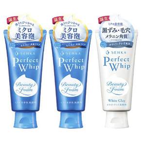 센카 퍼펙트 휩 페이셜 워시 120g 2개 + 퍼펙트 휩 화이트 클레이 120g 1개, 1세트
