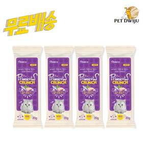 프리미요 크런치 고양이간식 12p, 참치/닭고기, 20g, 4개
