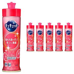 큐큣토 주방세제 핑크 그레이프프루트향, 6개, 220ml