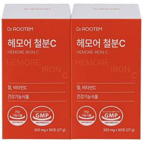 닥터루템 헤모어 철분 빈혈 비헴철 철분제, 90정, 2개