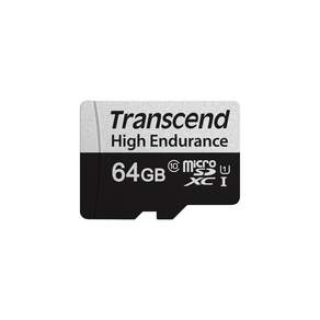 트랜센드 마이크로 SDXC 메모리 카드 + SD 어댑터 TS64GUSD350V, 1개, 64GB