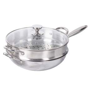 BAKER'S SECRET 3중 스테인리스 스틸 2단 찜기 냄비 CNW21092-30, 1개, 30cm