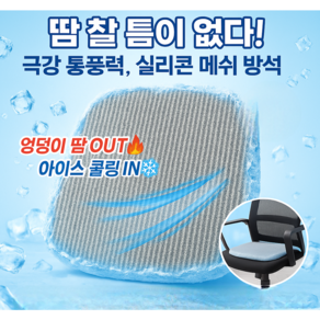 클릭앤바이 쿨방석 여름 냉감 실리콘 차량 사무실, 1개, 01 파란색
