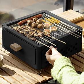 포트리 캠핑 미니 불멍 바베큐 숯불 화로대, 1개