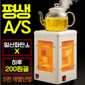 절전형 전기 오방난로 초강력 5방향 히터, 코지 화이트