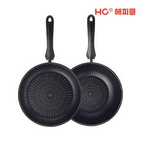 해피콜 티타늄 IH 인덕션 후라이팬 2종 C세트, 프라이팬 28cm + 궁중팬 28cm, 1세트
