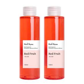 허브타임 방향제 시그니처 니치 향수 디퓨저 리필 130ml 1+1, 레드프룻, 2개