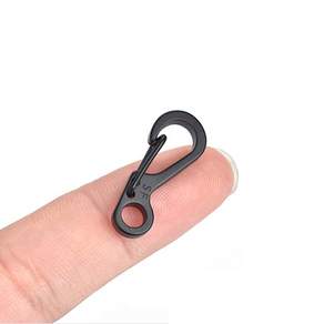 소지품 키링제작 열쇠고리 미니 카라비너 버클 3컬러, 블랙(10163)
