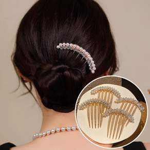 ZMBIRD 4종세트 진주 큐빅 올림머리 헤어빗핀 빗살 헤어핀 N239