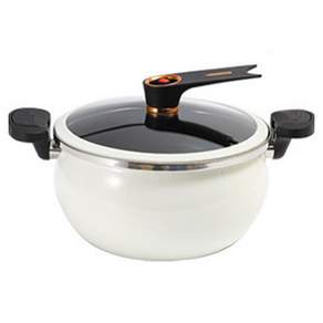 Tiger Pavilion 세라믹 법랑 주철 마이크로 압력솥, 1개, 화이트, 7L