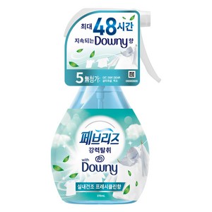 페브리즈 섬유탈취제 다우니 실내건조 프레시클린향 본품, 370ml, 1개