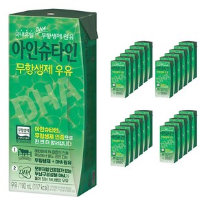 아인슈타인 무항생제 우유, 190ml, 24개