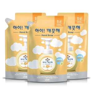 아이깨끗해 폼 핸드솝 순 파우더향 리필, 450ml, 3개