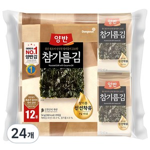 양반 참기름 김, 54g, 2개