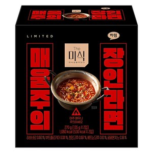 더미식 매움주의 장인라면 135g, 2개