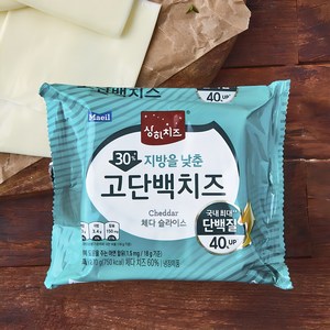 상하치즈 지방을 낮춘 고단백 치즈 15매, 270g, 1개