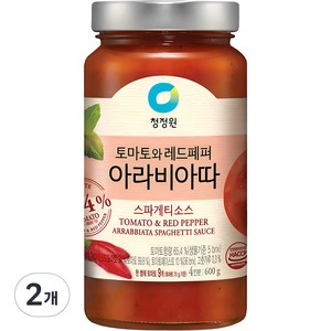 대상 청정원 아라비아따 스파게티 소스, 2개, 600g