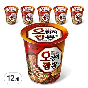 농심 오징어짬뽕 소컵 67g, 12개