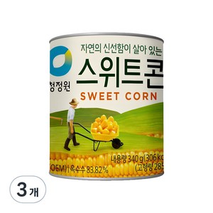 청정원 스위트콘 통조림, 340g, 3개