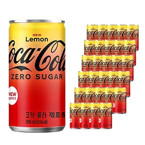 코카콜라 제로 레몬, 190ml, 30개