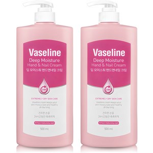 애경바세린 24h 딥 모이스춰 핸드앤네일 크림 머스크향, 500ml, 2개