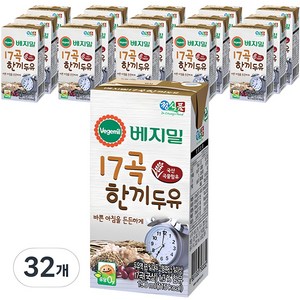 베지밀 17곡 한끼두유, 190ml, 32개